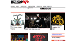 Desktop Screenshot of hiphoplifemag.es